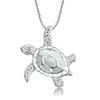 Collier tortue opale, pendentif mignon en alliage à la mode pour les vacances de noël, bijoux pour femmes