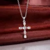 Pendanthalsband 2021 Fashion Cross Claw med Crystal Zircon Necklace Street Hipsters Novely Jewelry Gift for Men Women