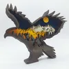 3D Laser Cut Bird Eagle Craft Wood Material Home Decor Gift Wood Art Crafts Forest Animal Home Table Decoration Eagle Statues Ornaments