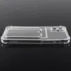 Fashion Clear Shockproof TPU Card Holder Pocket Cellphone Cases Cover For iPhone X /XR XS / 11 Pro 12 Max 13 Mini series