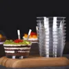 Boîtes d'emballage de pouding en plastique, tasse avec couvercle, boîte à Dessert de gelée de cuisson, récipient de yaourt de forme ronde
