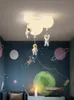 Światła sufitowe Nowoczesne światło LED dla dzieci Przedszkole Kreatywny Astronaut Balony Wisiorek Lampa Korytarz Foyer Home Decor Oprawy