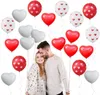 Любовные сердца латексные шары напечатанные воздушные шар красный белый свадебный гелий валентинок день рождения вечеринка надувной