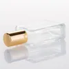 15ml Square Mini Portable Steel Ball Bottle Rechargeable Roll on Glass Bottles Pour Huile Essentielle SN5355