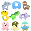 LOFCA 1PC Baby Tandjes Speelgoed Cartoon Vloeibare Ijs Siliconen Bijtring Hanger Wasbeer Ketting Accessoires Zuigeling Chew Toys DIY 968 Y2