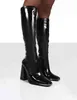 Colorful bright patent leather high-tube fashion knee boots 2021 autumn and winter new female cute candy straight boots Y1125