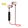 M5 M9 Magnetische Draadloze Bluetooth-oortelefoons Stereo Sports Oorbuds In-Ear Headset Hoofdtelefoon met Microfoon voor LG iPhone 7 Samsung