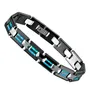 Cadeia de link 2022 Design Projeto Blue Opal Tungstênio Bracelete para Men Party Fashion Party Jóias Bracelets Men Birthday Man Gift