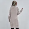 Dames Knits Tees 2021 Lange Cardigan Solid Lente Herfst Mouw Dames Casual Sweaters Uitloper Gebreide slijtage voor Vrouw