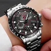 Lige horloge mannen mode sporten quartz klok heren horloges top merk luxe volledige stalen zakelijke waterdichte horloge relogio masculino 210527