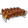 Non-stick Rib Shelf Stand Grilling BBQ Chicken Beef s Rack Basket Barbecue and Roast Stainless Steel 210423