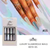 Laer paillettes cercueil faux ongles brillant brillant Long Ballet faux ongles conseils 30 pièces Gel adhésif couverture complète bricolage Nail Art Salon