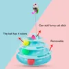 Triple Play Disc Cat Toy Balls Tower Rolig Crazy Ball Track Disk Teaser Feather Stick Mouse IQ Training Interactive Pets Leksaker