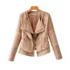 cool ladies PU leather jackets autumn zippers women coats female fahion short jacket vintage girls overcoats 210427