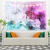 Tapissries Blue Snow Mountain Landscape Tapestry Vintage Exotic Summer Plant Nature Frame For Bedroom Pography Wall Decor