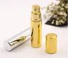 Brillant or argent 5 ml rechargeable Portable Mini bouteille de parfum voyageur en aluminium vaporisateur atomiseur vide Parfum conteneur