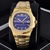 6 색 40mm Naut 18K Gold Watch 투명한 뒤로 다이아몬드 베젤 5711 / 1A 아시아 2813 자동 무브먼트 날짜 망 BDFL