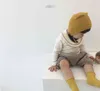 韓国風の赤ちゃんガールズターンダウンカラー刺繍長袖ベースTシャツ純綿オールマッチトップス0~2年の女の子210508