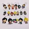 10pcs anime Figure Attack on titan keychain soft pvc 3d double side cartoon key key key kide kids key key حامل حلية الهدية H08181605