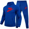 Erkek Marka Baskı Trailtsits Hoodie ve Pants Suit Sportswear Sıradan İki Parça Setleri Erkek Spor Jogging Suit Sonbahar Kış S-3XL