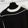 JXMYY Herfst Runway 2 Stuks Set Gebreide Lange mouw Pullovers Sweater Casual Patchwork Knit Jumper Tops en Broek Suits 220315