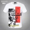 DSQ Padrão T-shirt D2 Phantom Turtle 2022SS New Mens Designer Camiseta Paris Moda Tshirts Verão Masculino Qualidade superior 100% algodão a774