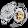 Armbanduhren Männer Edelstahl Uhr Top Luxus Mode Drei Zeitzone Quarz Erkekler Izle Leuchtzeiger Multifunktions Wasserdicht 30M