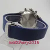 Montre-bracelet 41mm Blue Dial Ceramic Bezel Sapphire Date Quartz Mouvement Montre homme