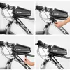 Regendichte fietstas frame voorkant tube fietszakken reflecterende 6.5in telefoon case touchscreen
