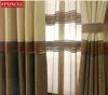 Gardin draperier kinesiska linne sömmar gardiner franska fönster blackout vardagsrum matrum tulle
