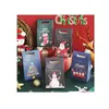 Partihandel Julklapp Papper Boxar Assorted Xmas Tema Designs Wrap för Presents Candies Cookie Biscuit Bundle Presenter Paking Bag