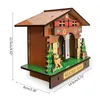 Objets décoratifs Figurines 2022 maison en bois créative baromètre thermomètre mural météo hygromètre maison