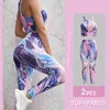 Vutru Mulheres Sem Emenda Yoga Set Workout Sportswear Gym Roupas Fitness Bra Crop Top Alto Cintura Leggings Esportes Rosa Terno 210802