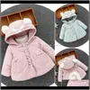 Rosa Hooded Warm Twins Kläder Toddler För Girls Jacka 636 månader JVWWU Jackor V43CP