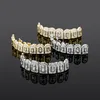Hip Hop Jewelry Mens Teeth Dents Grills Diamond Iced Out Grillz Luxury Designer Gold Silver Fashion Accessoires Rapper Bling Charms3613943