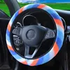 Capas para volante de carro de pelúcia decoração colorida protetor supermacio acessórios elásticos 228s