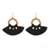 National Style Tassel Earrings European and American Exaggerated Earrings Fashion Long Rattan Earrings Women's Jewelry T500651