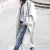 Women's Wool & Blends 2021 Fashion High Street Long Overcoat Fall Winter Elegant Women Double-Sided Coat Office Lady Lapel Sleeve Jacket