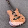 natural mahogany electric guitar