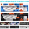 108 pcs / set PBT Key Cap Keycaps Cherry MX Teclado Mecânico Keycap Teclados Acessórios Correspondência de Cor