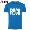 REM Streetwear Heren O-hals Korte Mouw T-shirt Rock Guitars Muziek Pirnt T-shirt Hip Hop Rock'n'Roll Tees Tops Harajuku 210706