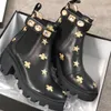 World Tour Desert Women Designer Boots Platform Leather Chelsea Boot Spaceship Ankle Boots Heel Flamingos Medal Winter Wi