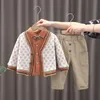 Fashion Patchwork Children sets Sport Pantals Suits Toddler Tracksuit Claits Cotton Cardigan JackettShirtpants Kids Boys 3pc4987774