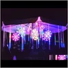 30 cm 8lampsset juldekorationer lampor Meteor duschlampuppsättning LED -bar dekorativ utomhusvattentät rör färgad ljus ayasx 6688769