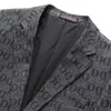 Весенне-летний мужской пиджак, однобортный мужской пиджак с принтом, модный приталенный повседневный мужской пиджак 4XL