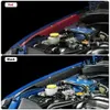 2 Stks Aluminium Links Rechts Fender Shrouds Kit Zwart / Rood Panel Plaat Motor Baai W / Hardware voor 2008-2014 SUBARU WRX STI PQY-CCR05