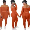 Designer Dames Twee stuk Broek Jogger Sets Womens Plus Size Trainingspakken Sexy Off Shoulder Sweater Leggings Outfits Sweatsuits
