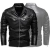 Mäns höst och vinter hög kvalitet mode kappa läderjacka motorcykel stil manliga affärer casual jackor 210923