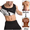 Gym Clothing men fitness Sauna Vests Zipper tops workout Quick sweating Compression shapewear