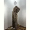 Maternidade vestidos de manga comprida alto pescoço de leopardo imprimir rebfled 2021 Primavera vestido grávido elegante junto roupas de maternidade